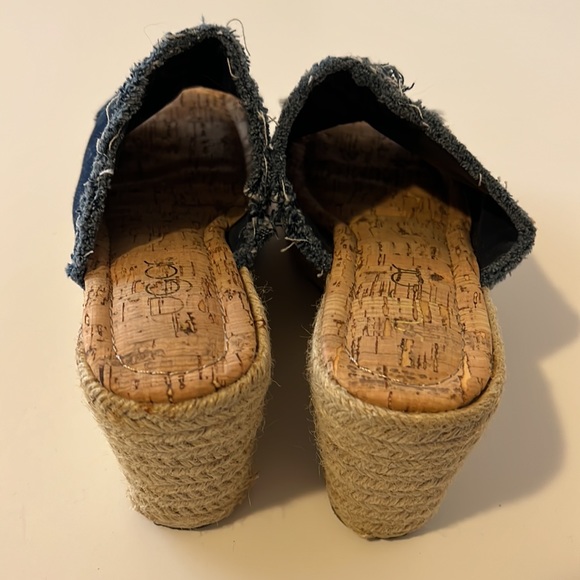 Sugar Helper Denim Flatform Wedge Espadrilles - Picture 7 of 7